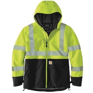 NWT Carhartt Men's High-Visibility Storm Defender® Loose Fit Lightweight Class 3